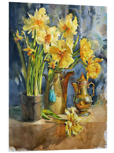 Tableau en PVC Sunny yellow flower still life