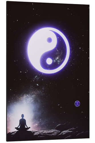 Aluminiumsbilde Zen Meditation, Ying and Yang in the Cosmos