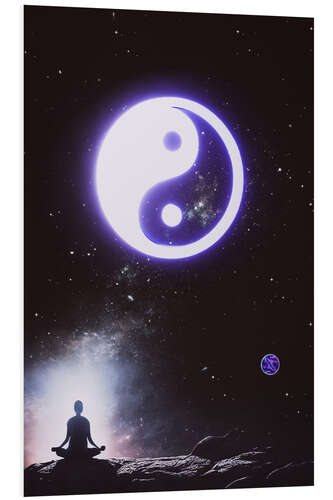 Cuadro de PVC Zen Meditation, Ying and Yang in the Cosmos