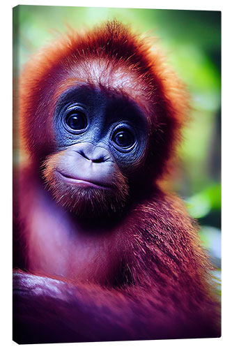 Leinwandbild Baby Orangutan