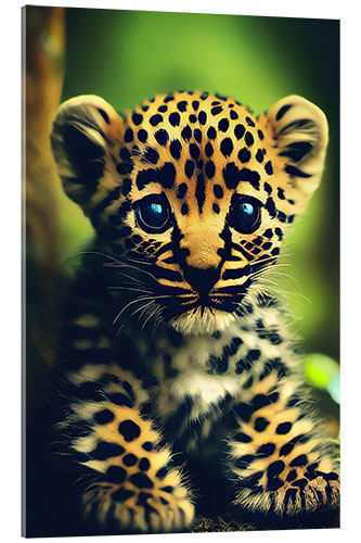 Acrylic print Baby Leopard