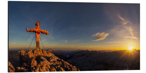 Cuadro de aluminio Schönfeldspitze al amanecer