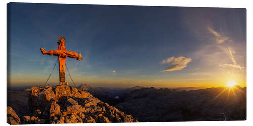 Canvas print Schönfeldspitze at sunrise