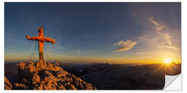 Wandsticker Schönfeldspitze bei Sonnenaufgang