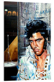 Quadro em plexi-alumínio Elvis backstage