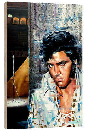 Wood print Elvis backstage