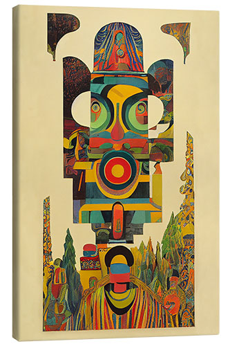 Canvas print Totem Face - Composition II