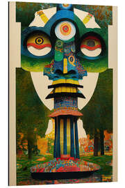 Magnettafel Totemgesicht - Aufregung