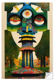 Vinilo para la pared Totem Face - Agitation