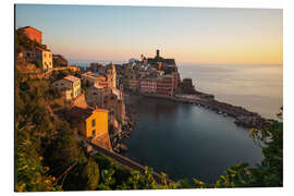 Alubild Ein Goldener Abend über Vernazza