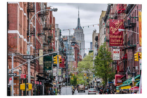 Aluminium print Cityscape of NYC, Little Italy