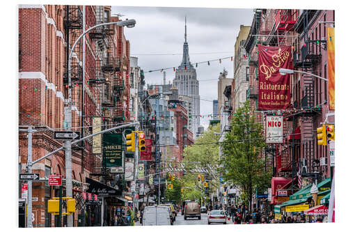 Foam board print Cityscape of NYC, Little Italy