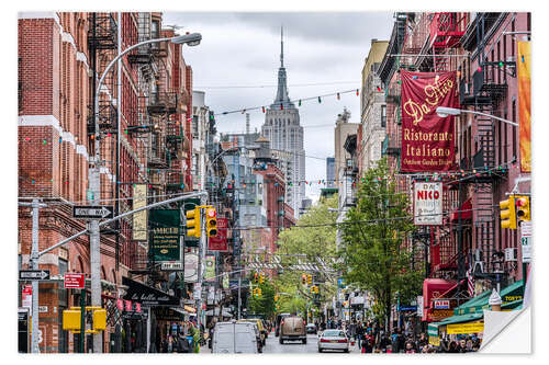 Vinilo para la pared Cityscape of NYC, Little Italy