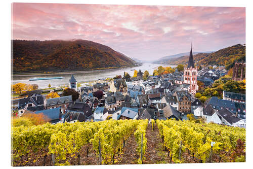 Acrylic print Sunrise in Bacharach, Germany