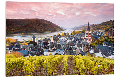 Aluminium print Sunrise in Bacharach, Germany