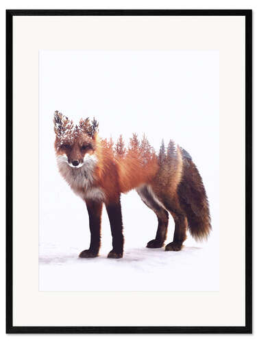 Kehystetty taidepainatus Forest Fox