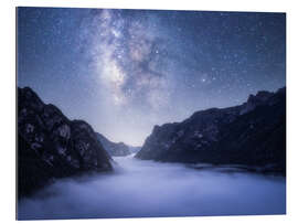 Gallery print The Milky Way over Misty Mountains