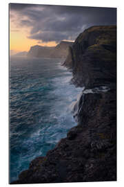 Gallery print Bøsdalafossur waterfall on the Faroe Islands