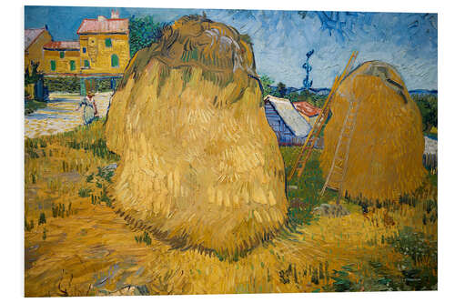 Foam board print Wheat Stacks in Provence, 1888