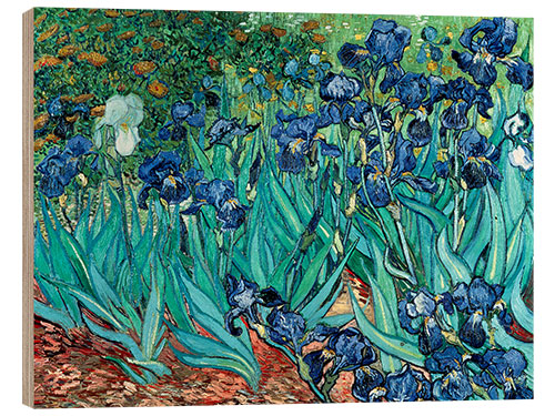 Wood print Irises, 1889