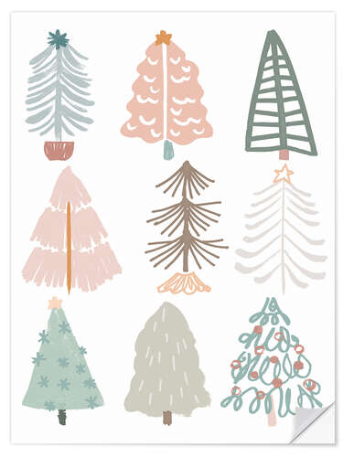 Selvklæbende plakat Christmas Tree Sketchbook II