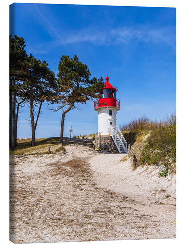 Lærredsbillede Gellen lighthouse on the island of Hiddensee