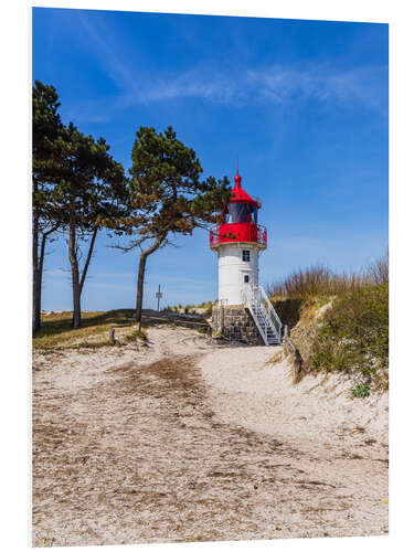 Foam board print Gellen lighthouse on the island of Hiddensee