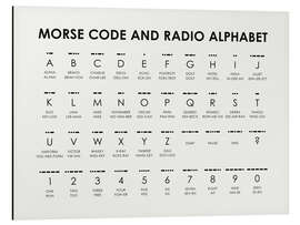Magnettafel Morsezeichen und Funkalphabet (englisch)