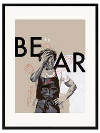 Inramat konsttryck The Bear