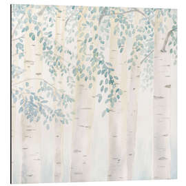 Magnettafel Birkenstämme im Morgenlicht II