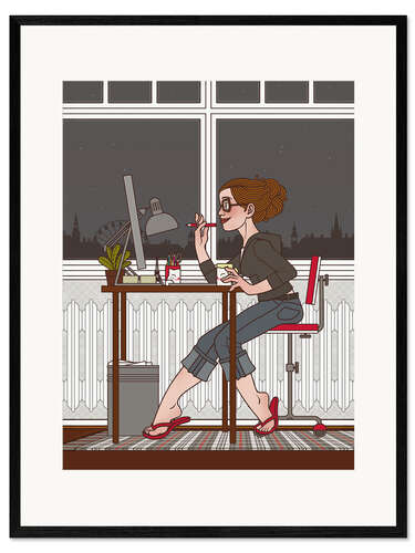 Framed art print Nachteule