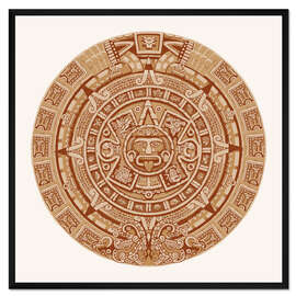 Gerahmter Kunstdruck Maya Kalender I