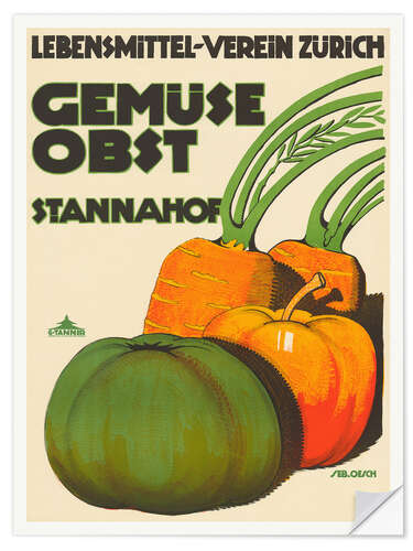 Naklejka na ścianę Vegetables and Fruit – St. Annahof (German)