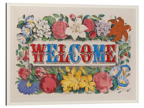 Aluminium print Welcome - Vintage Farmhouse Sign