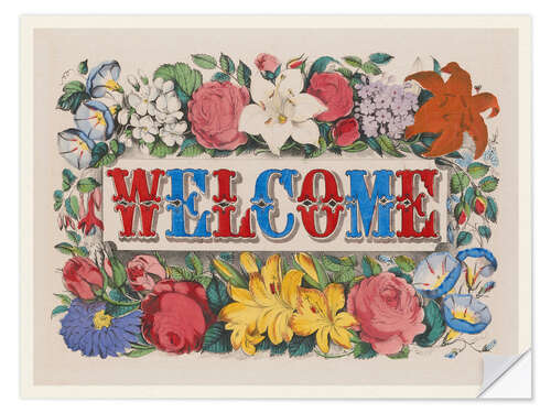 Sticker mural Welcome - Vintage Farmhouse Sign