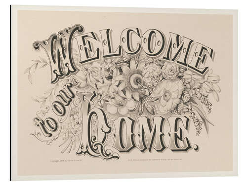 Cuadro de aluminio Welcome to our home - Vintage sign