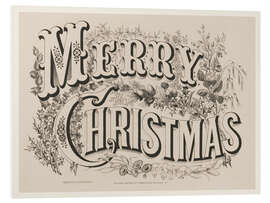 Foam board print Merry Christmas - Vintage Sign