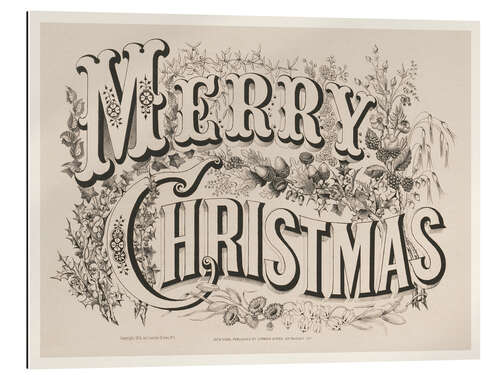 Quadro em plexi-alumínio Merry Christmas - Vintage Sign