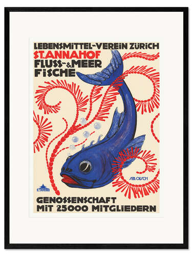 Kehystetty taidepainatus St. Annahof – River & Sea Fish (German)