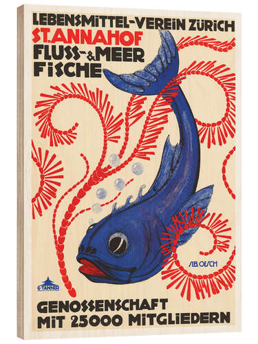 Wood print St. Annahof – River & Sea Fish (German)