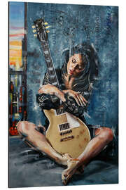 Magnettafel Die Schöne mit der Gitarre