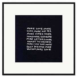 Ingelijste kunstdruk More Love I
