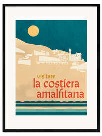 Ingelijste kunstdruk Summer Abroad - Amalfi Coast (Italian)