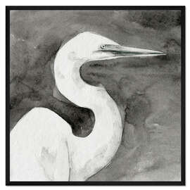 Gerahmter Kunstdruck Seidenreiher III