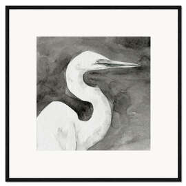 Kehystetty taidepainatus Solemn Egret III