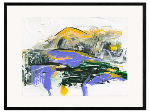 Gerahmter Kunstdruck Stiller Berg V