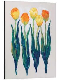 Magnettafel Tulpen in einer Reihe I