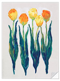 Vinilo para la pared Tulips in a Row I