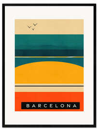 Framed art print Summer Abroad - Barcelona
