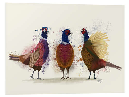 Tableau en PVC Pheasant Trio